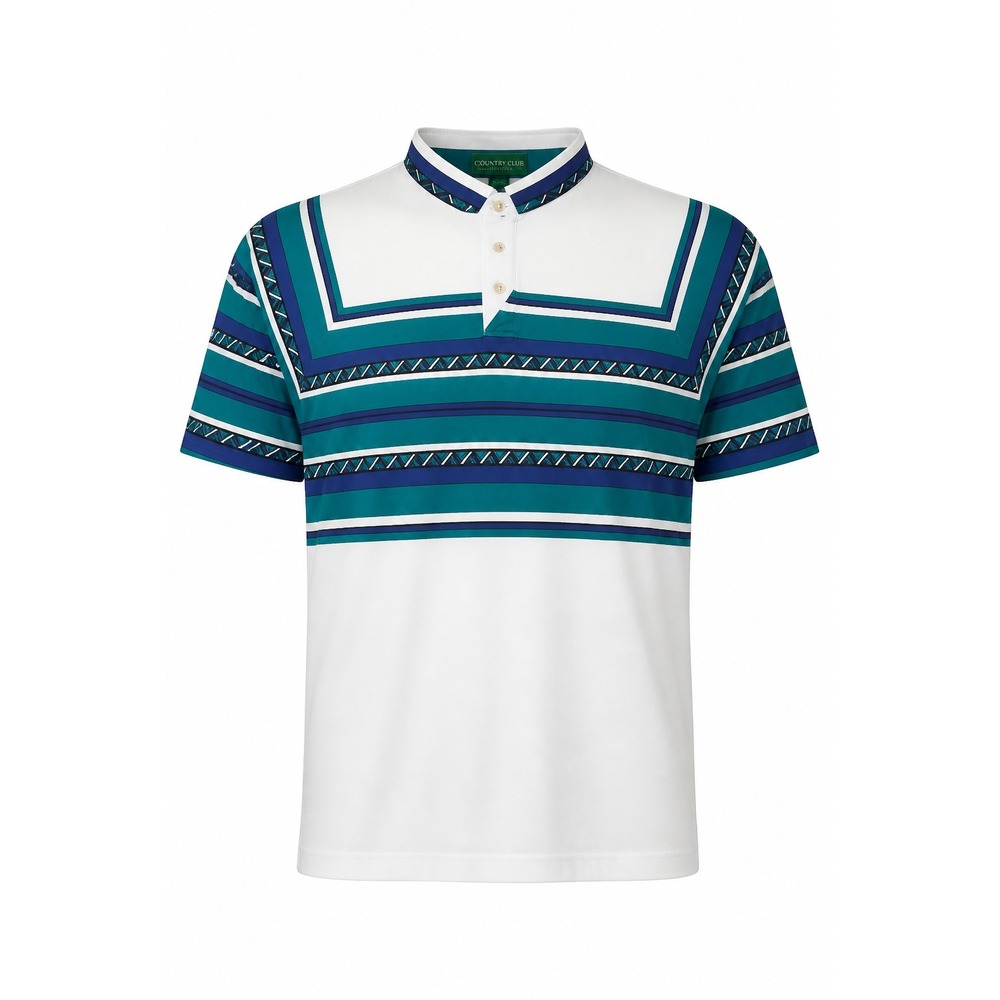 Vintage Penguin Shirt Grand Slam Munsingwear Mens XlargeWhite Multi Polo 60s 70s